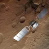 Artist's impression of ESA's Mars Express orbiter above Mars